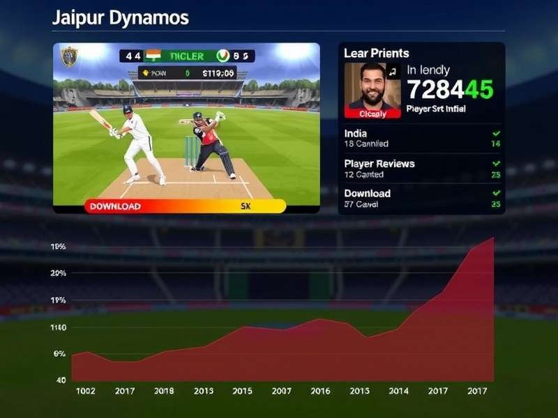 Jaipur Dynamos gameplay screenshot showing cricket match interface